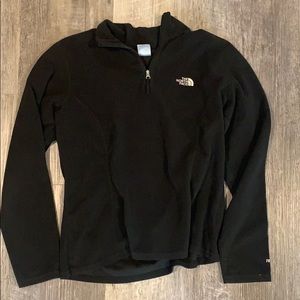 black north face zip up/pullover